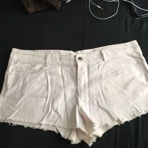 Very very light pink white shorts